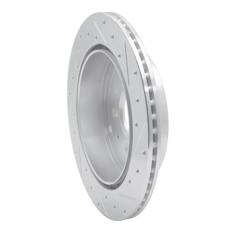 Ford Edge Brake Rotor (1) - Rear Left - R1 Concepts - Drilled & Slotted - Silver - `07-`12